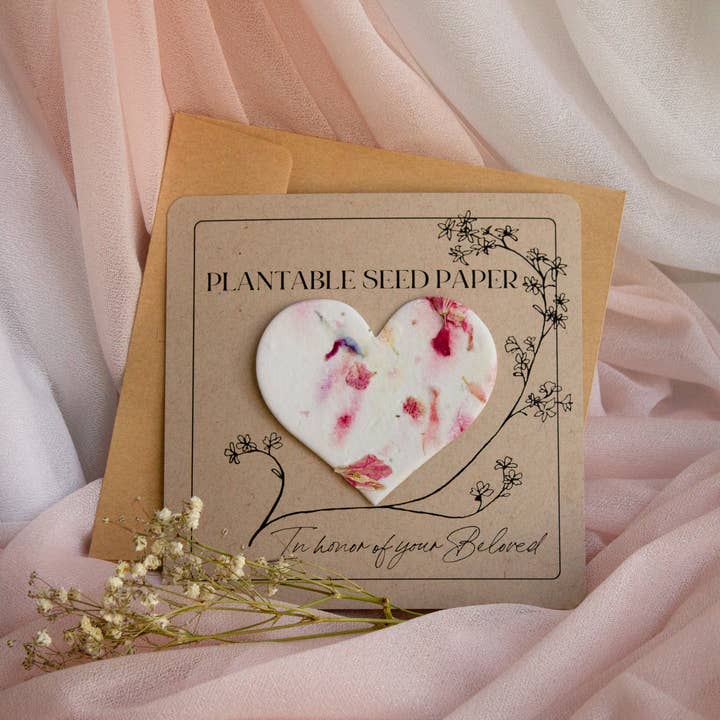 A Touch of Moxy – wholesale Sympathy card – Plantable Seed Paper (Sunset) - Memorial, Sympathy, Tribute