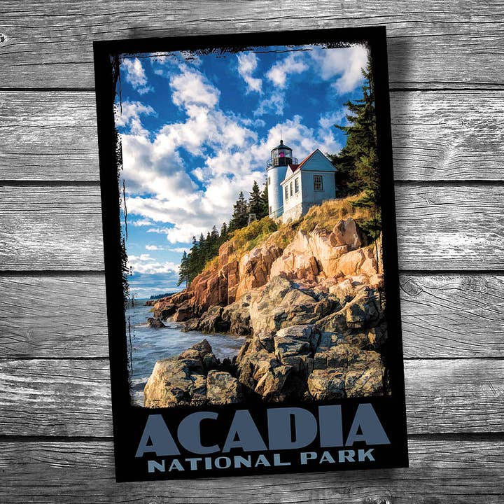 Acadia National Park Bass Harbor Lighthouse for wholesale by Christopher Arndt Postcard Co.