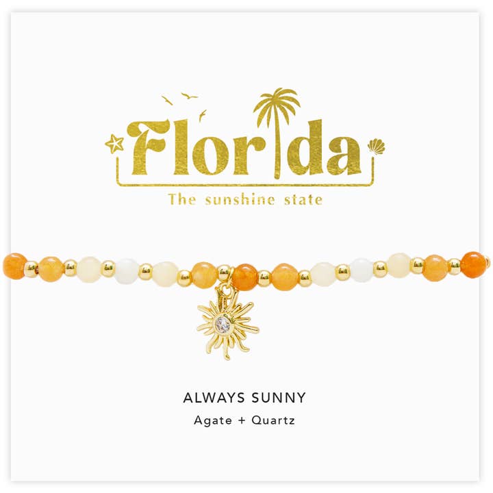 Always Sunny Florida Charm Bracelet for wholesale by Lotus and Luna