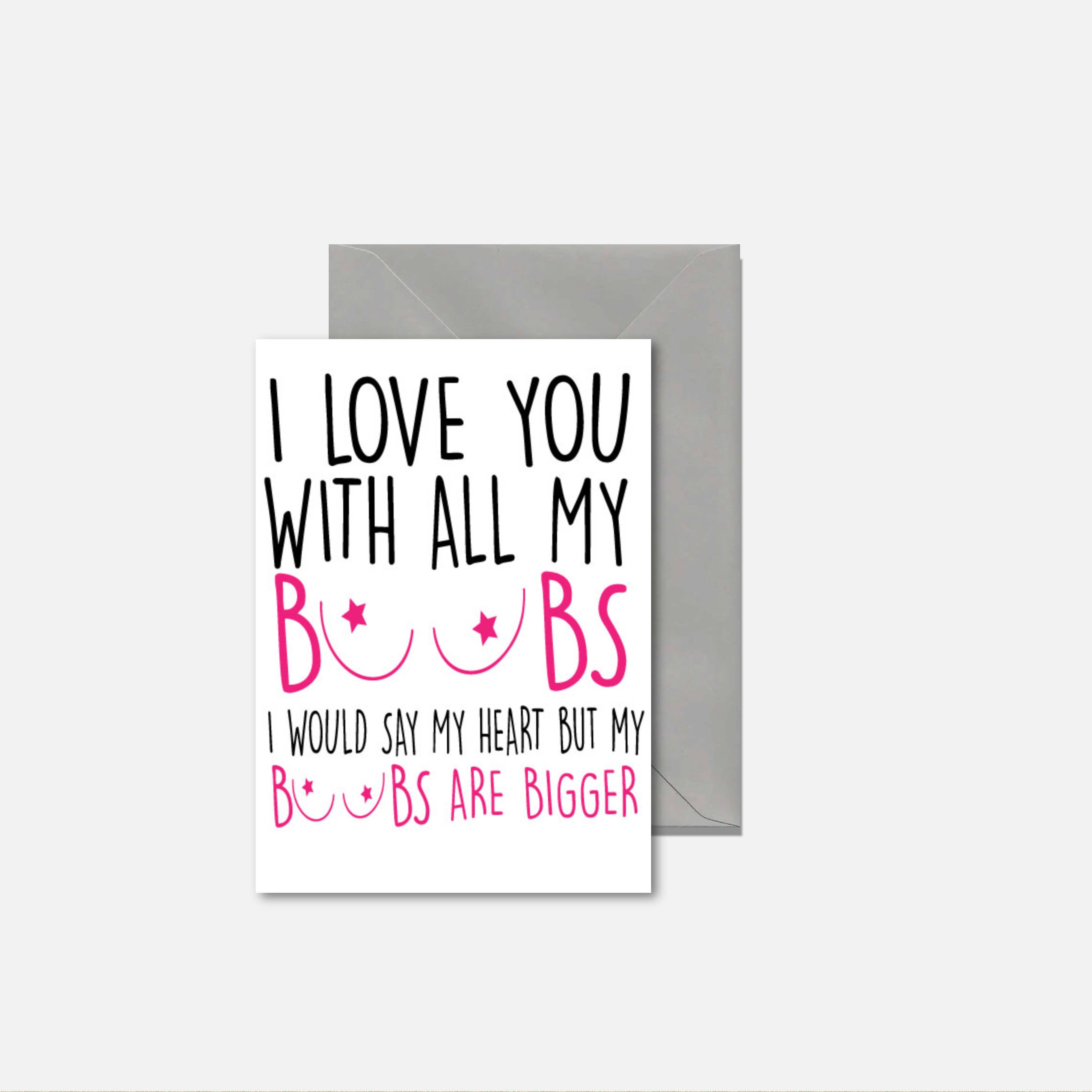 Cheeky Chops Cards & Wanky Candles – wholesale Birthday card – Funny BOOBS Birthday Card0