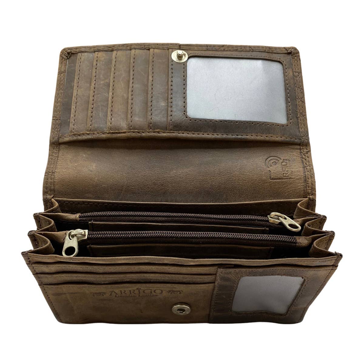 Arrigo - Wholesale Wallet - Women's - Ladies wallet Leather Harmonica - RFID - Croco Print12