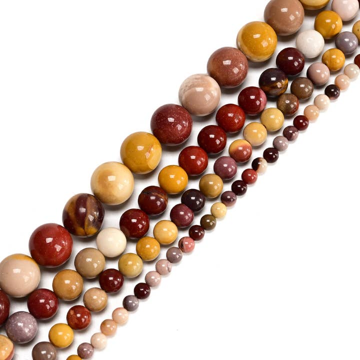 CRCBEADS - Wholesale Beads - Mookaite Jasper Smooth Round Beads 4mm 6mm 8mm 10mm 12mm Approx 15.5" Strand2