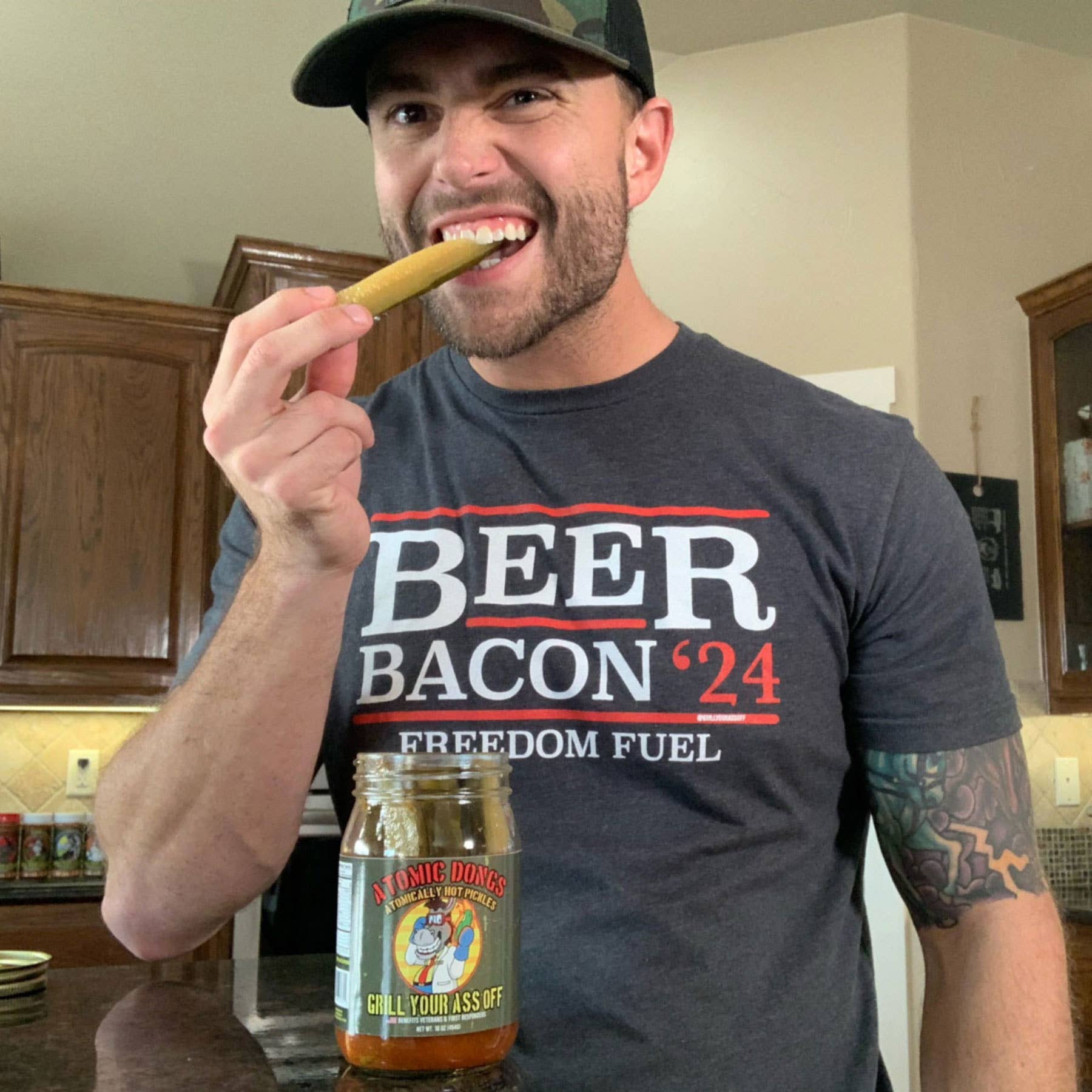 Grill Your Ass Off - Spices, Rubs, Seasonings, Sauces, Jerky - Wholesale Pickled vegetables - Atomic Dongs – Dill Pickle Habanero & Garlic Spears3