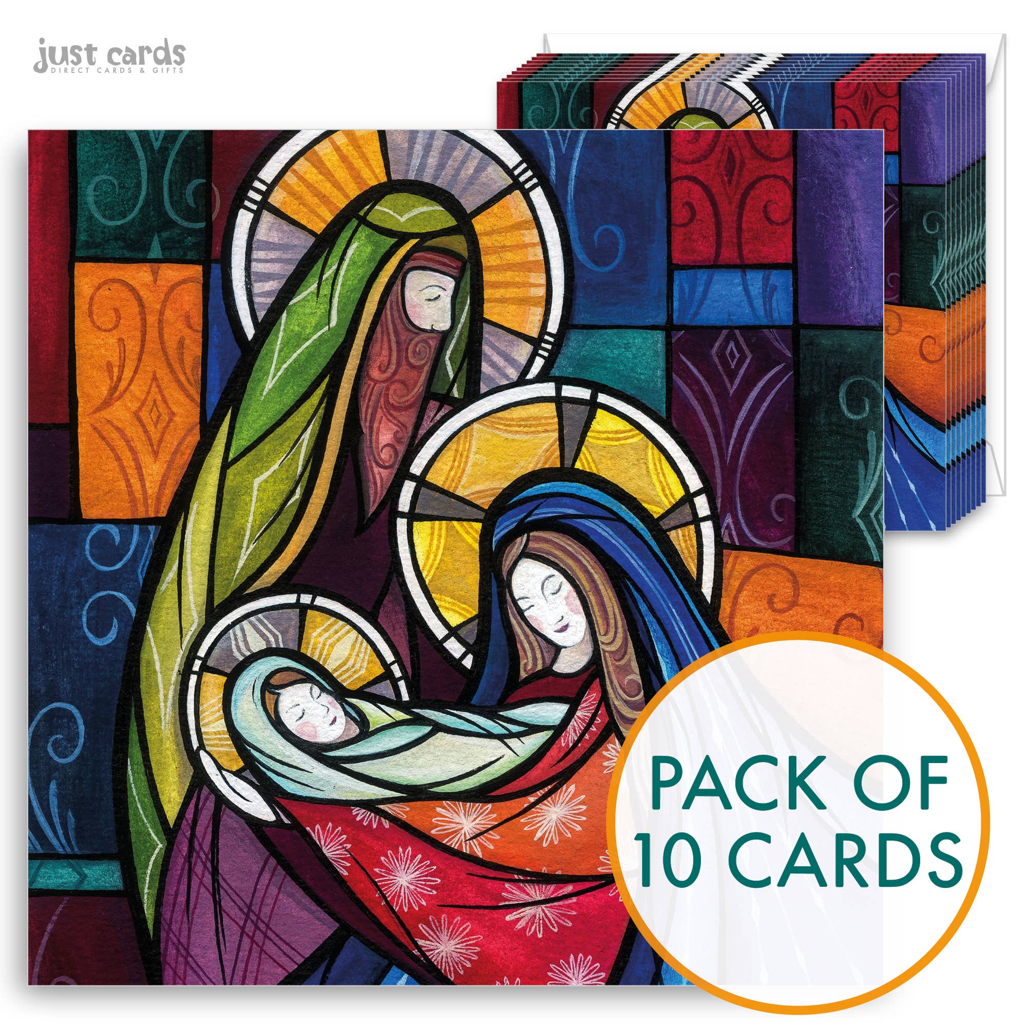 Just Cards Direct – wholesale Christmas card – Holy Child- Pack of 10 Christian Christmas Cards1