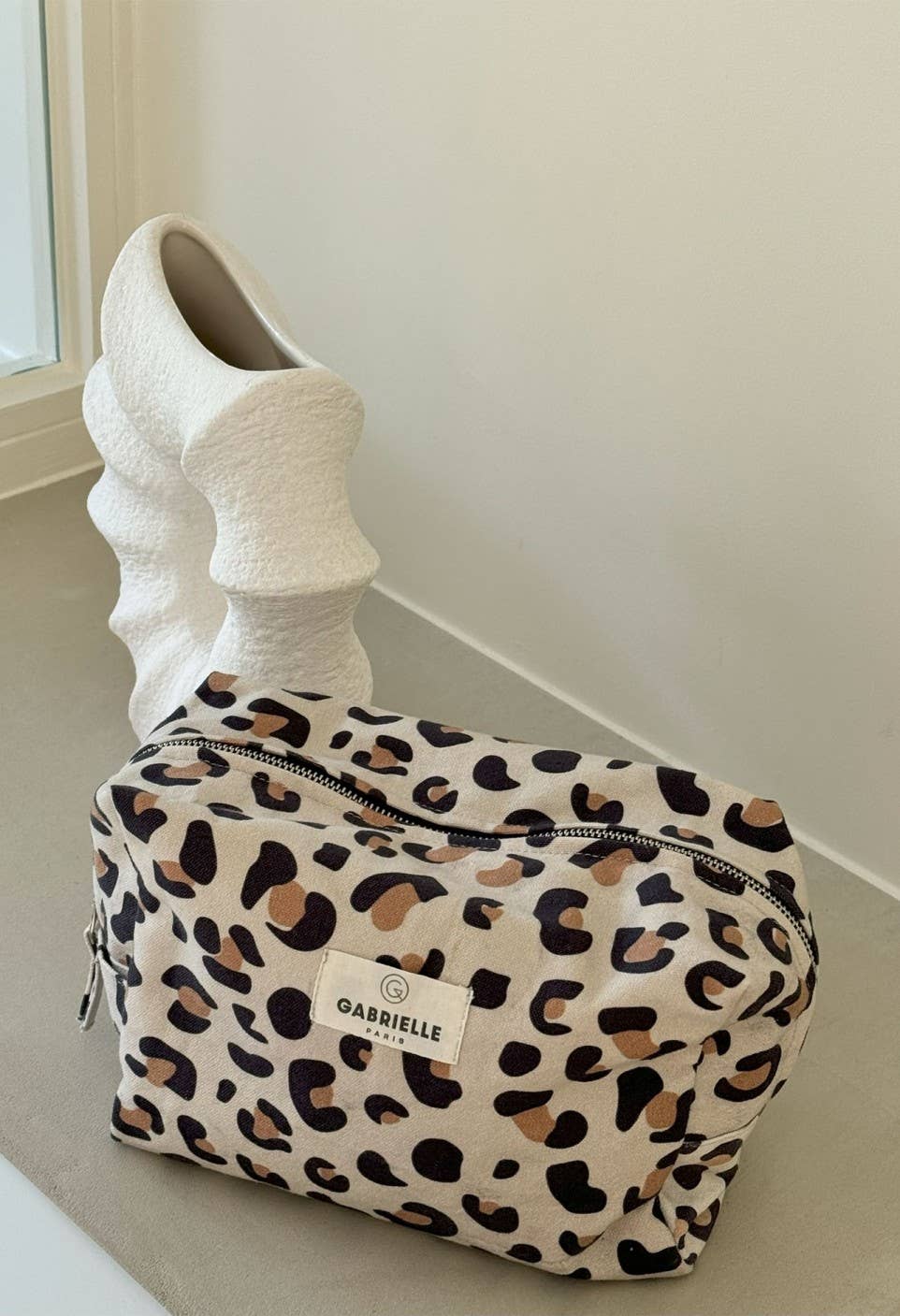 Gabrielle Paris - Wholesale Toiletry Bag - Women's - Leopard cotton toiletry bag0