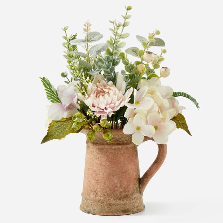Maison - Wholesale Vase - Artificial Floral Bouquet w/Vase, Cream