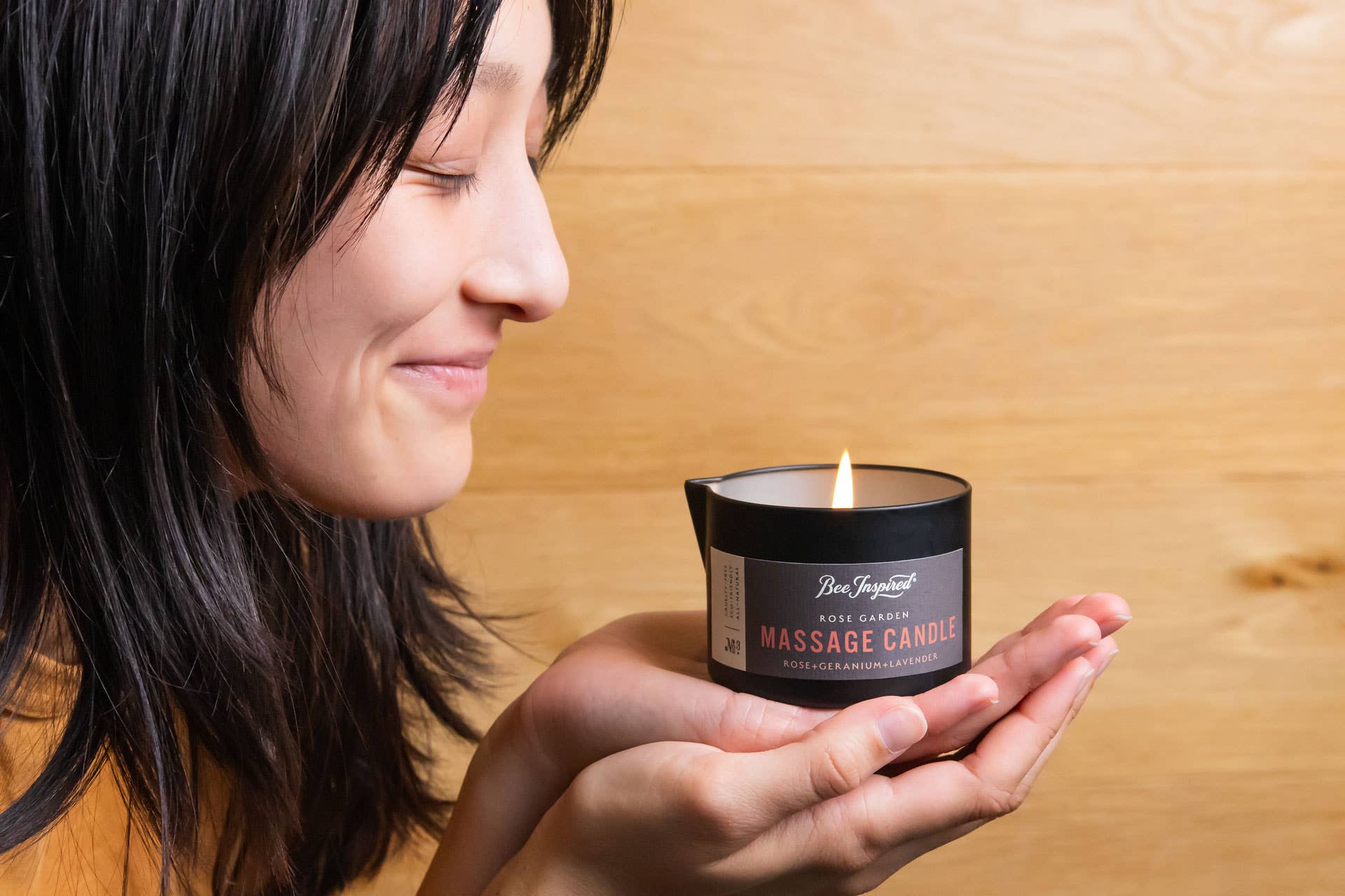 Bee Inspired - Wholesale Massage Oil/Gel - Rose Garden Massage Candle | 5.6oz Rose & Lavender Skincare7