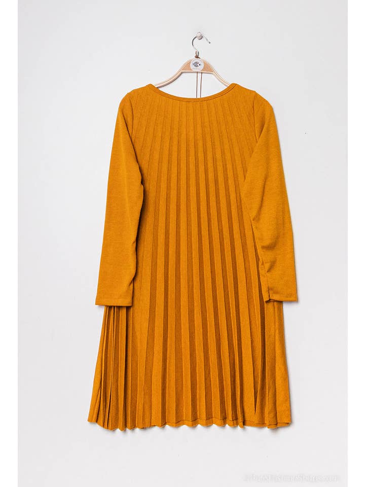 P&R STAR – Großhandel Kleid – Damen – Plissiertes Strickkleid15