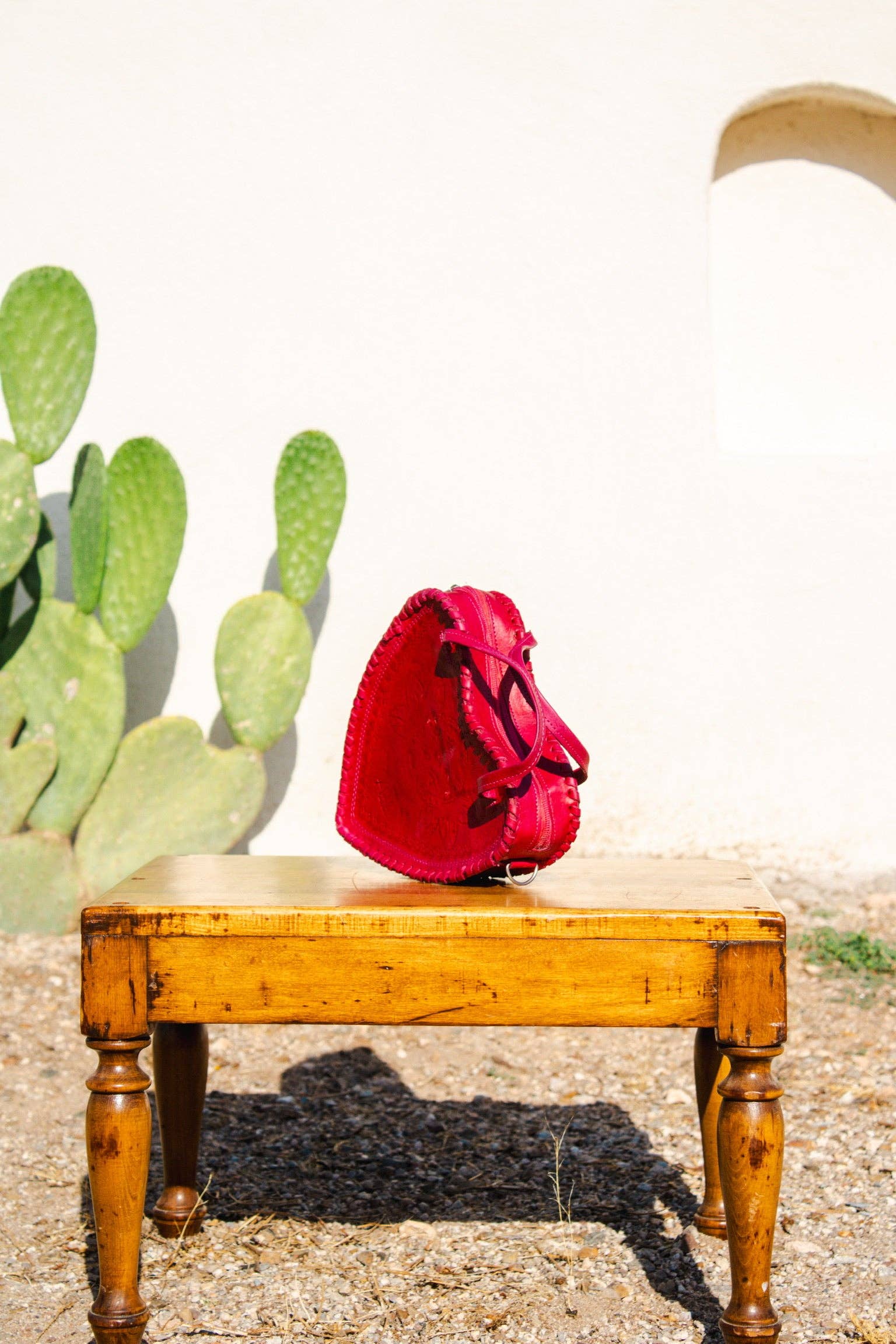 Adela Artisan Made LLC - Wholesale Crossbody Bag - Women's - Red Heart Leather Purse14