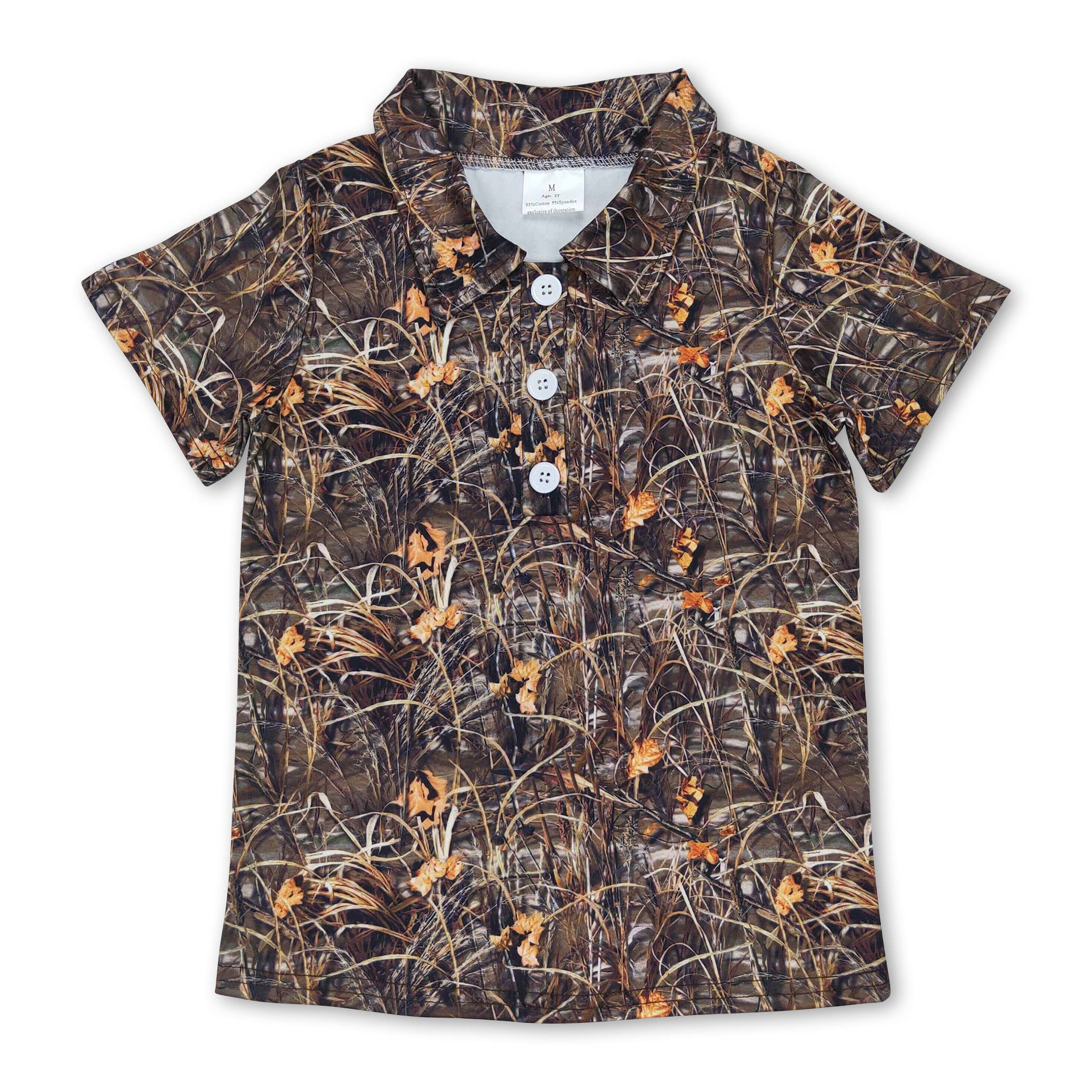 Yawoo Garments - Wholesale T-Shirt - Kids - Short sleeves camo kids boys polo shirt1
