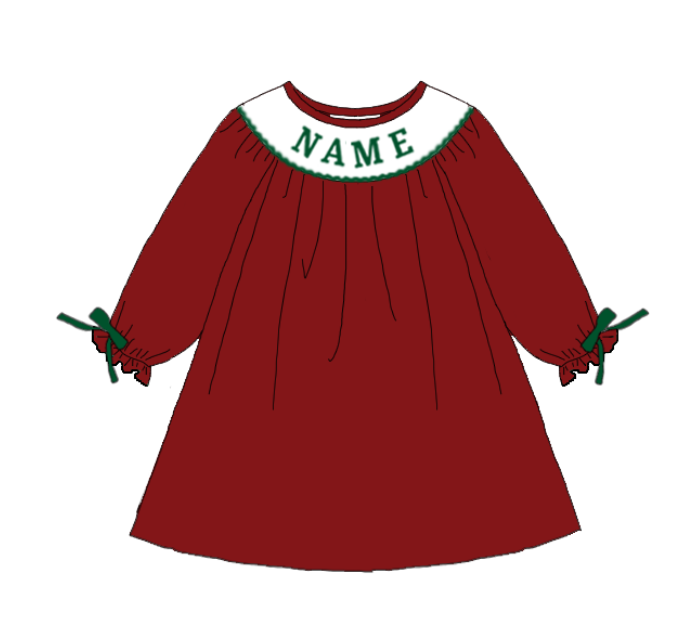 Auraquise - Wholesale Clothing Set - Baby - Kids Christmas Plaid Smocked Collection Custom Name Holiday Outfits0