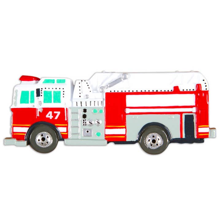 Ornamento personalizado Firetruck por atacado de PolarX Ornaments