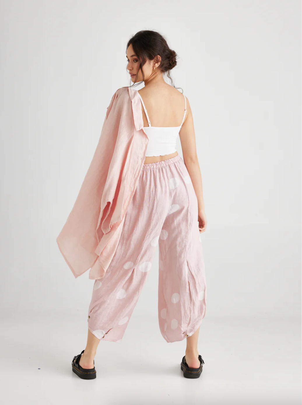 Miss Rose Sister Violet – wholesale Byxor - Dam – DAM - Lulu linneprickiga byxor14