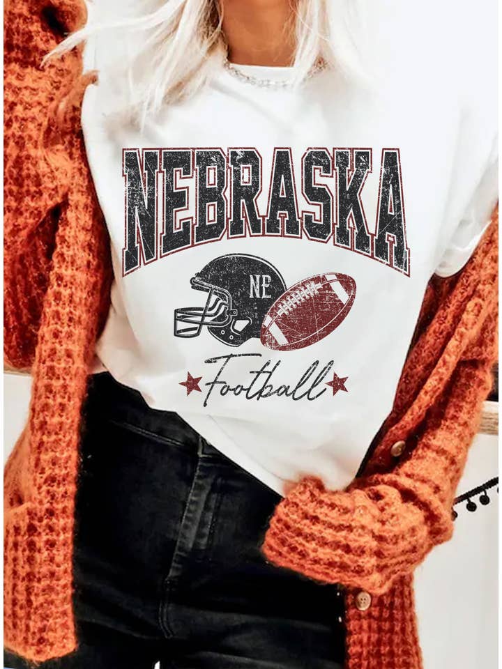 Rustee Clothing - Wholesale Screen Printed T-Shirt - Women's - NEBRASKA GRAPHIC TSHIRTS