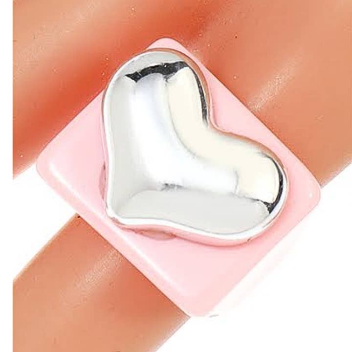 Harz Silber Herzring für den Großhandel von Atlas Fashion