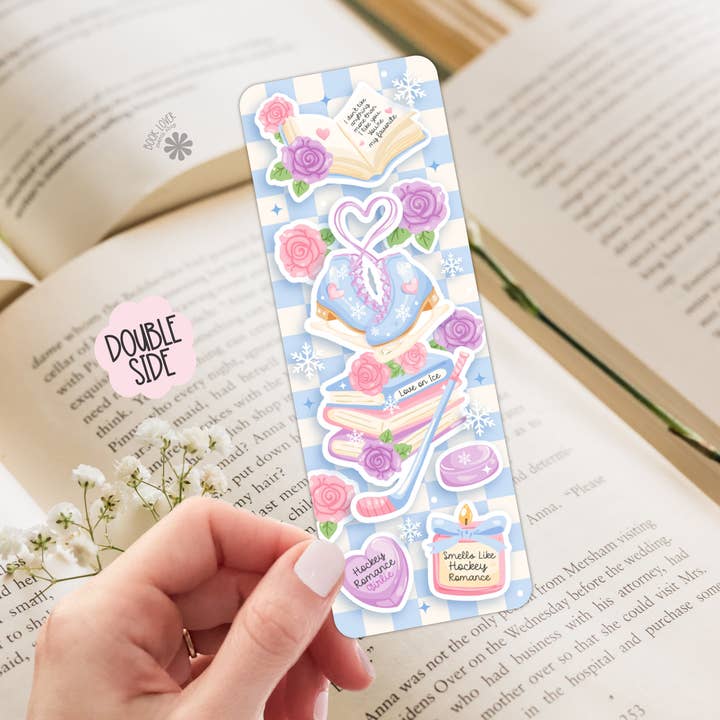 Marque-page romantique de hockey pour fille / Hivernal littéraire pour la vente par Book Lover Merch Shop