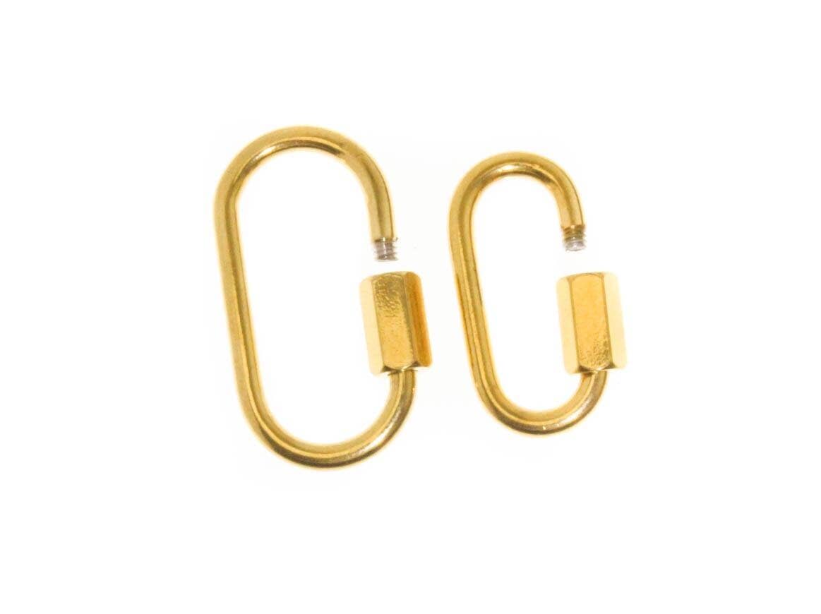 Jewel Pledge - Wholesale Clasp - Waterproof Gold Carabiner Geometric Clasp for Charms