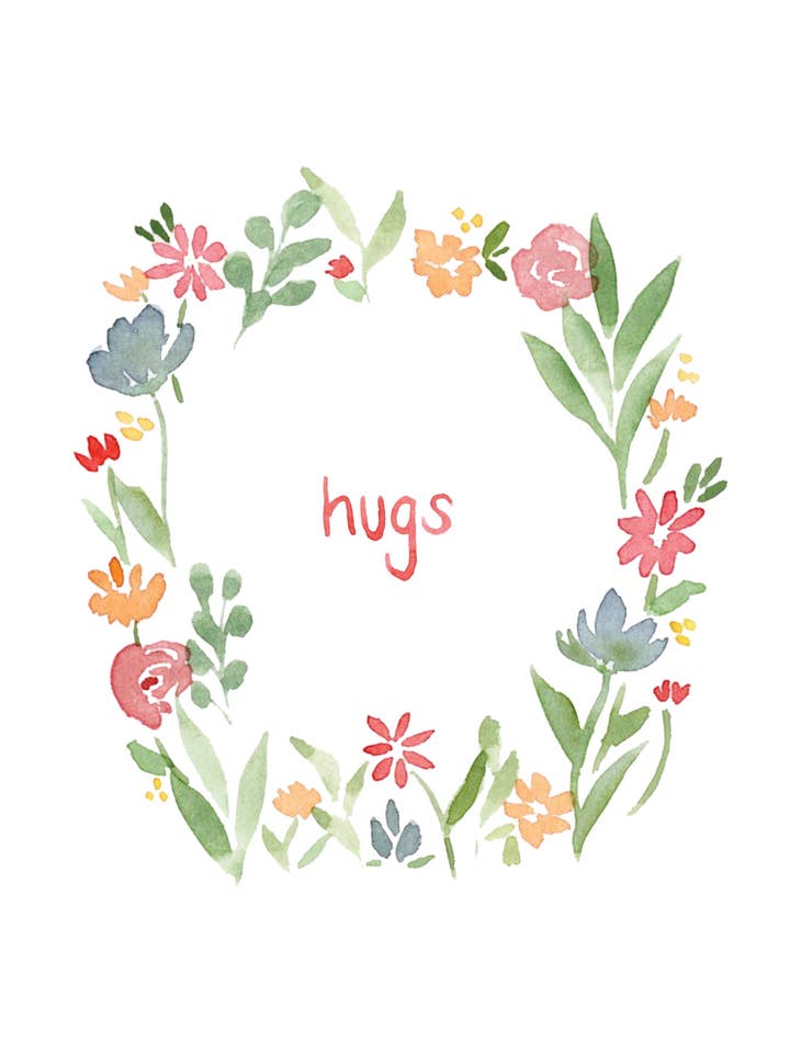 Hugs Greeting Card for wholesale by Dori Boyce Art