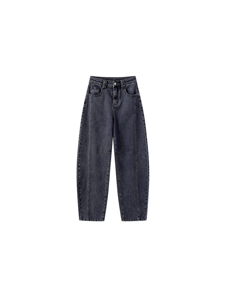 CUBIC - Wholesale Jeans - Women's - Panelled Loose-Fit Wide-Leg Tapered Jeans