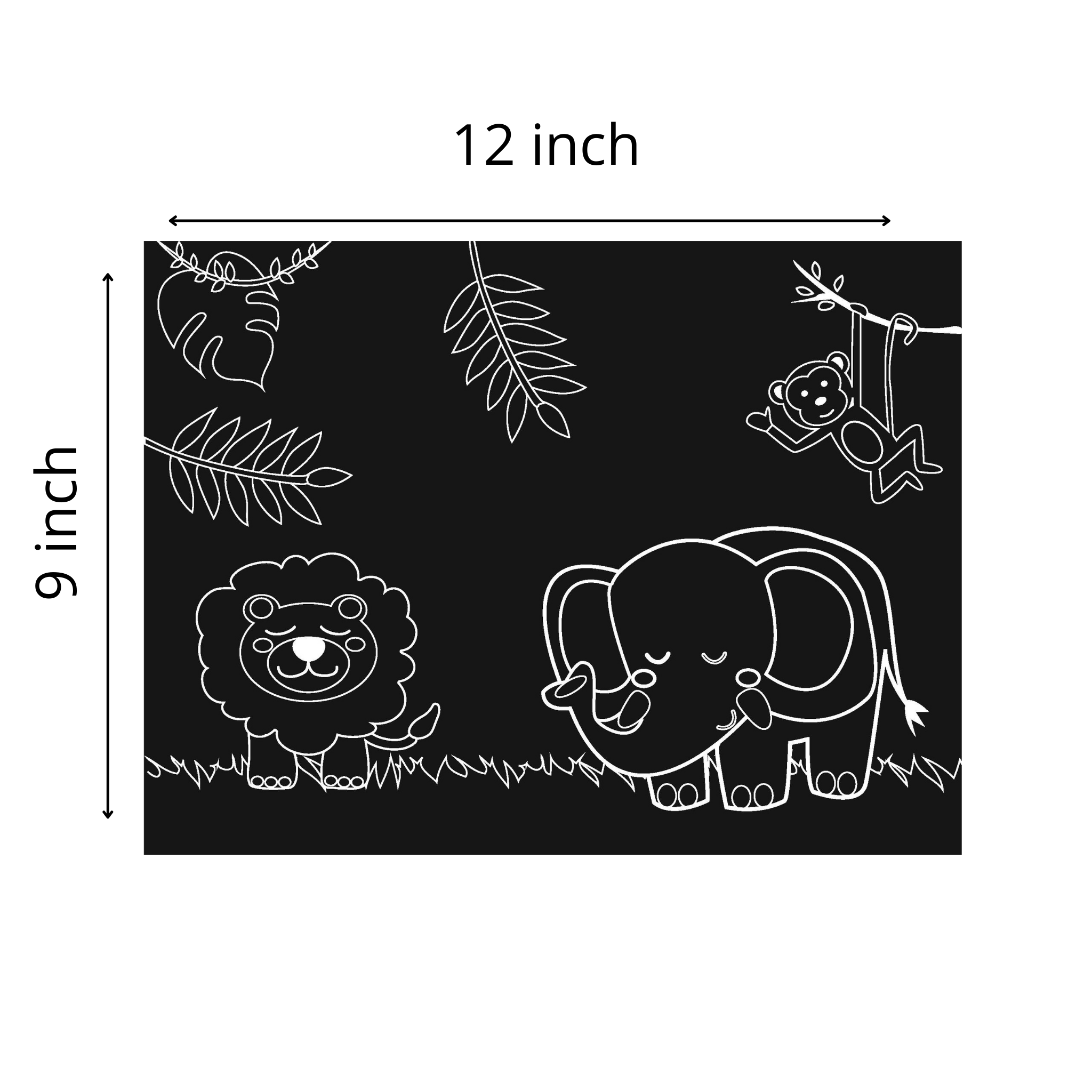 Imagination Starters – Engroshandel Malebog - Børn og baby – Jungle Farvelægnings Rejsemåtte 9x121