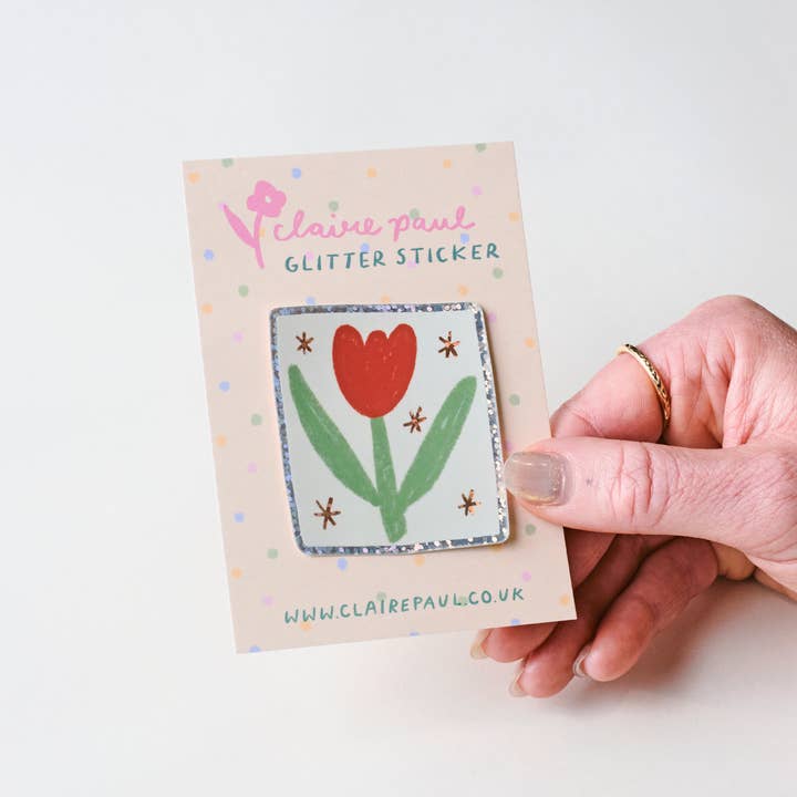 Claire Paul – wholesale Sticker – Tulip Holographic Sticker2