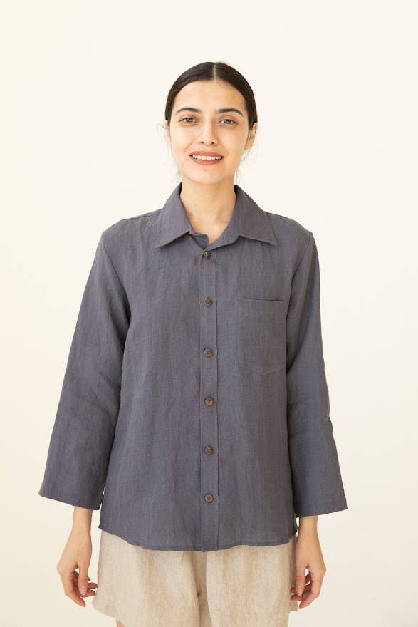 VIKOLINO - Wholesale Button Down Shirt - Women's - Linen Basic  Shirt12
