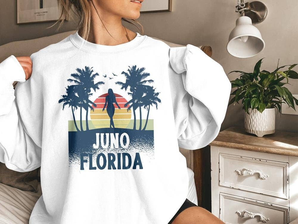 PositiveParty - Wholesale Screen Printed T-Shirt - Women's - Juno Florida Shirt, Born In Juno Florida Gift2