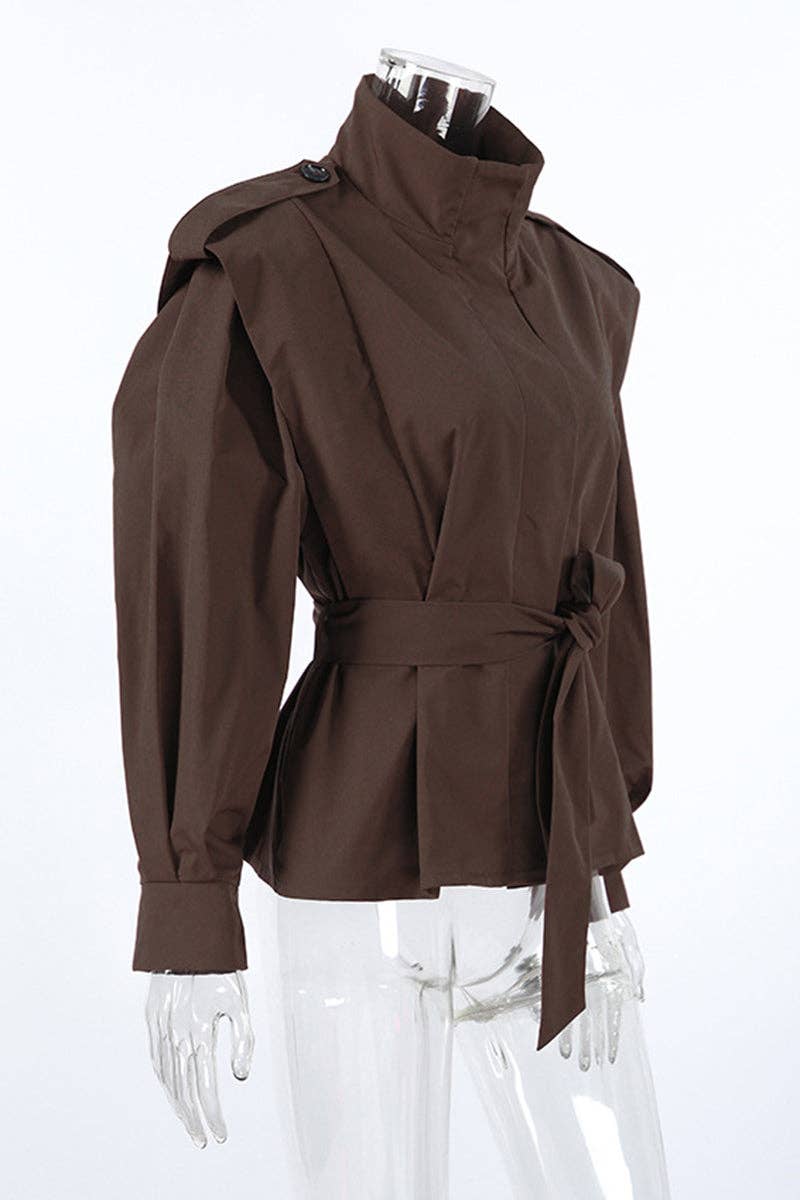 Mccolin - Wholesale Blazer - Women's - Elegant Belted Blazer Jacket4