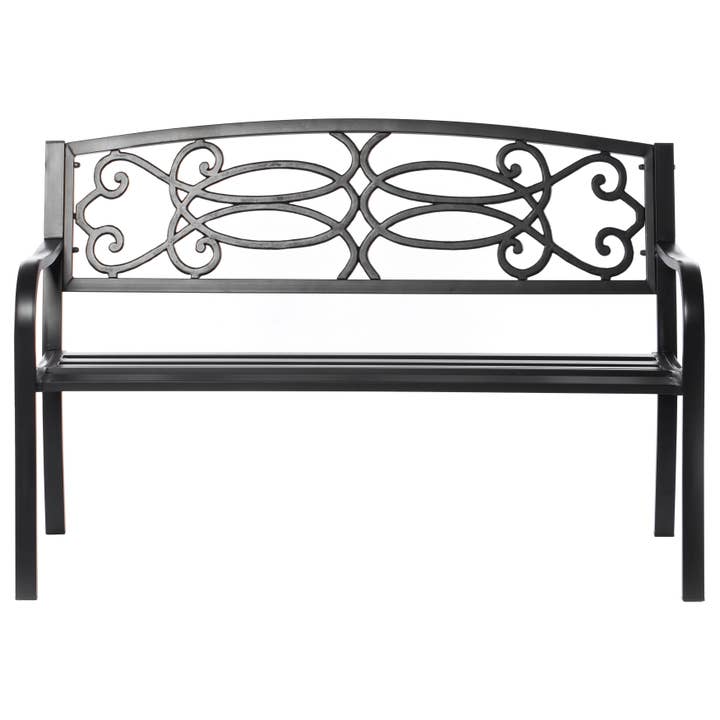 Quickway Imports - Wholesale Bench - Patio Garden Park Seating Bench with Scrollwork Backrest3