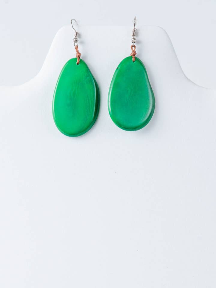 Tagua Slice Eco-friendly Earrings for wholesale by TaguArtsy