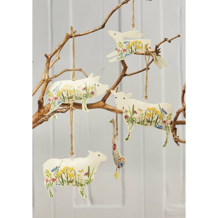 Namaste - Wholesale Decal - Party Decorations - Hanging Metal Farm Animal Decorations6