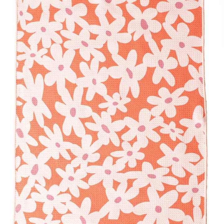 Pink Check Your Blossoms: Reversible Hand Towel for wholesale on Faire1