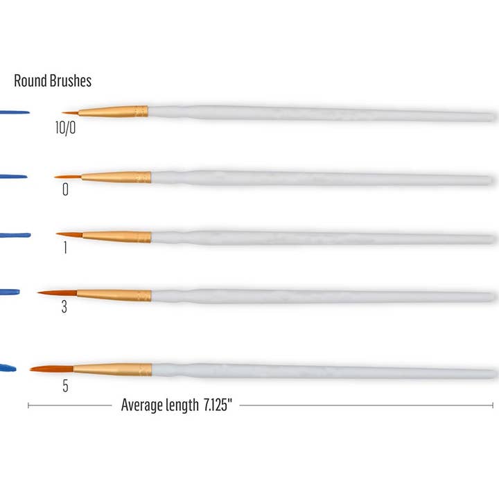 Plaid Crafts - Wholesale Paint/Wax Brush - FolkArt Detail Brush Set 10 Piece