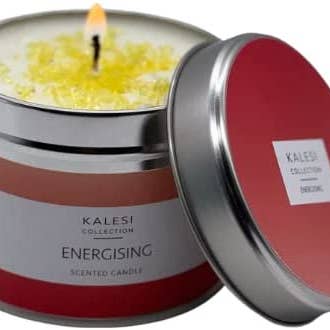 Scented Candle Tin - Energising for wholesale by Kalesi Collection Ltd
