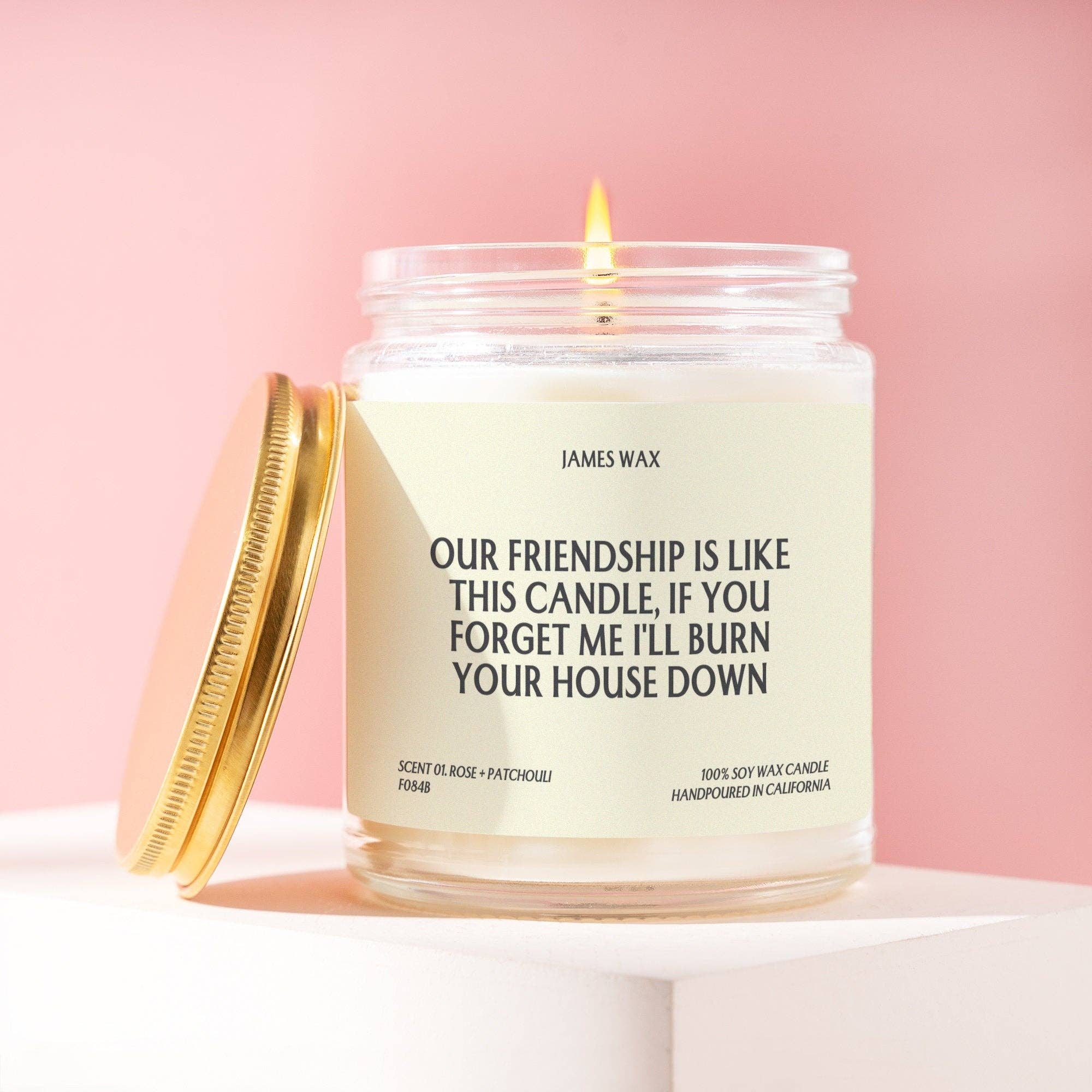 James Wax - Wholesale Jar/Filled Candle - Friendship Candle Our Friendship Is Like This Candle F084B