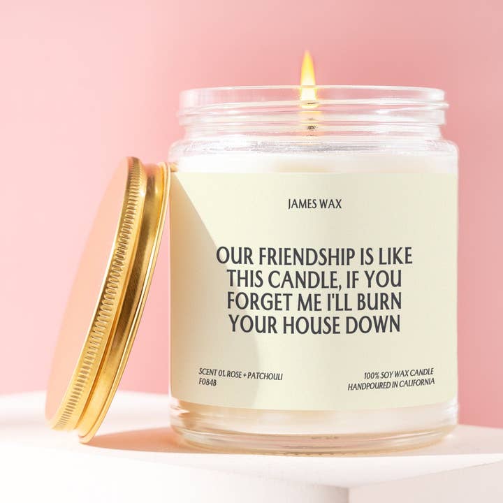 James Wax - Wholesale Jar/Filled Candle - Friendship Candle Our Friendship Is Like This Candle F084B0