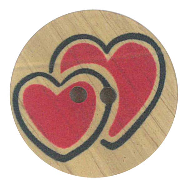 STAMPED BUTTON WOOD IMITATION HEART MODEL 10 for wholesale by NEMARK