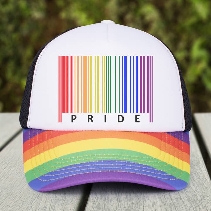 Barcode Pride Rainbow Trucker Hat for wholesale on Faire0