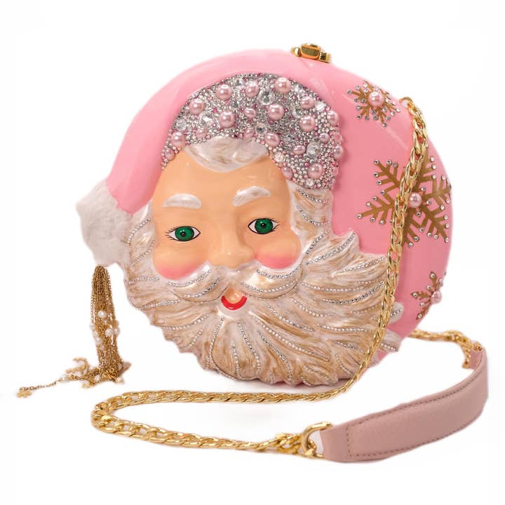 Pere Noel Pink Santa Handbag for wholesale by Timmy Woods Beverly Hills