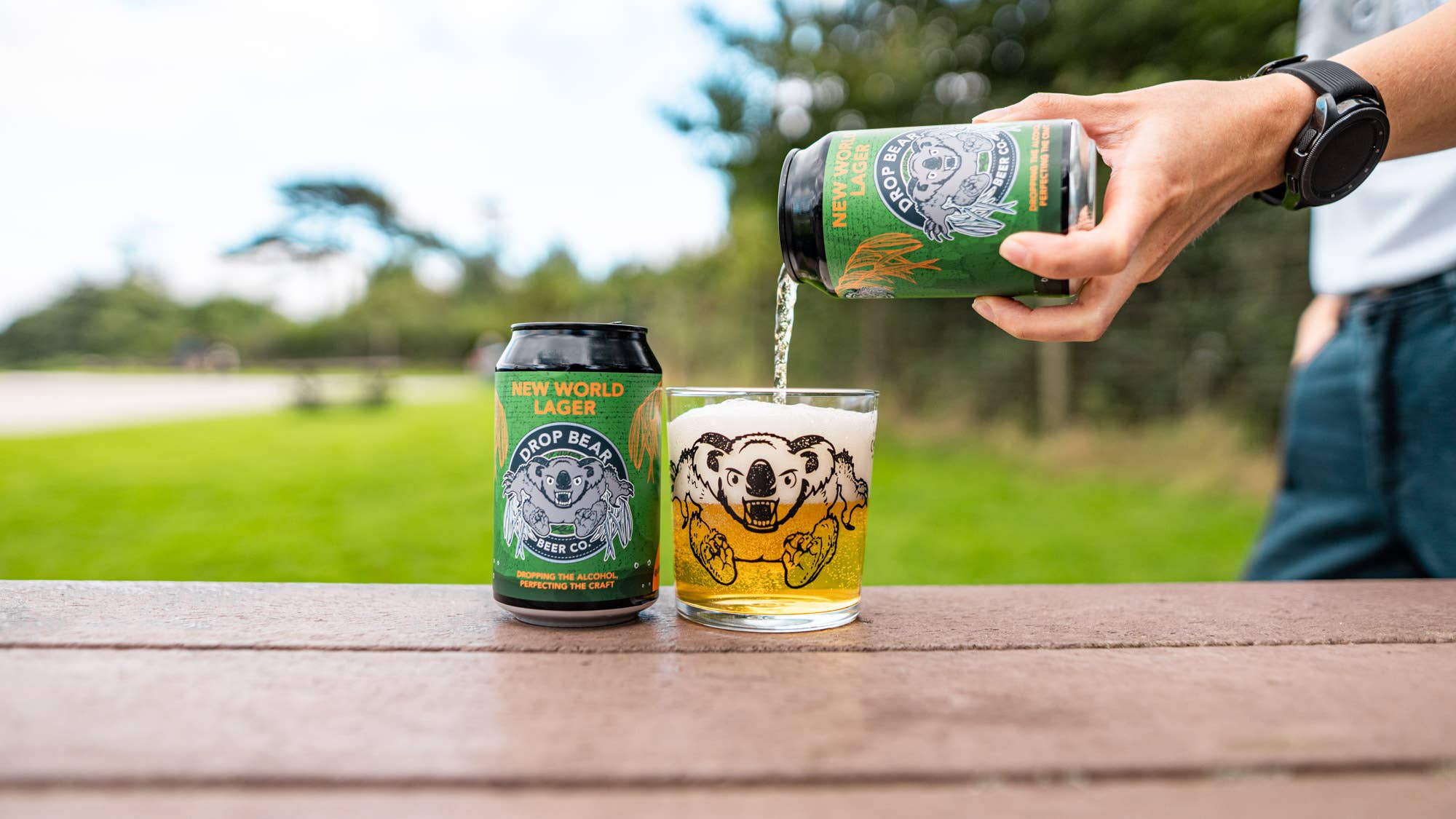 Drop Bear Beer Co – wholesale Non-alcoholic beer – Drop Bear Beer New World Lager 330ml cans1