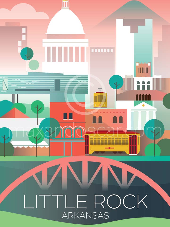 LITTLE ROCK, ARKANSAS-DRUCK für den Großhandel von Max & Oscar