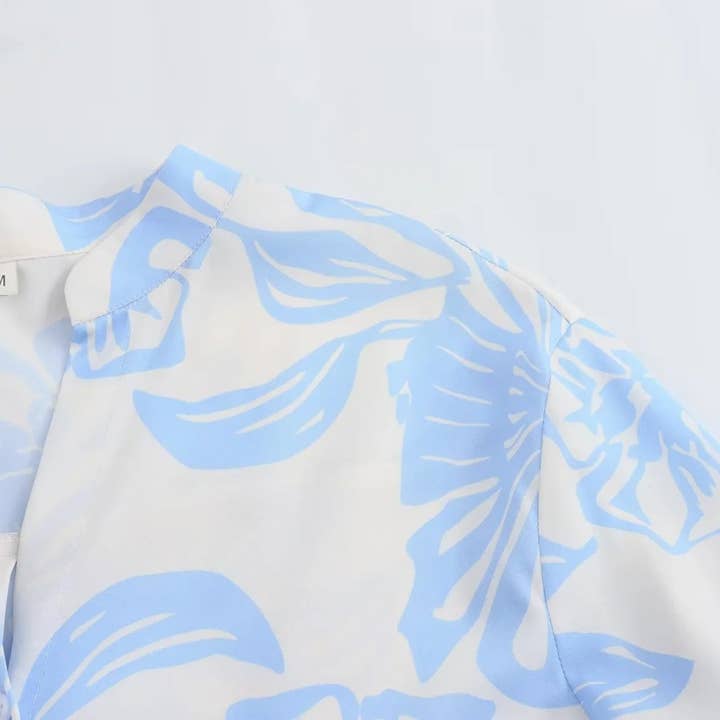 Marayn - Wholesale Sleepwear Set - Women's - European Summer Fashion Printed Shirt Pajama Set8