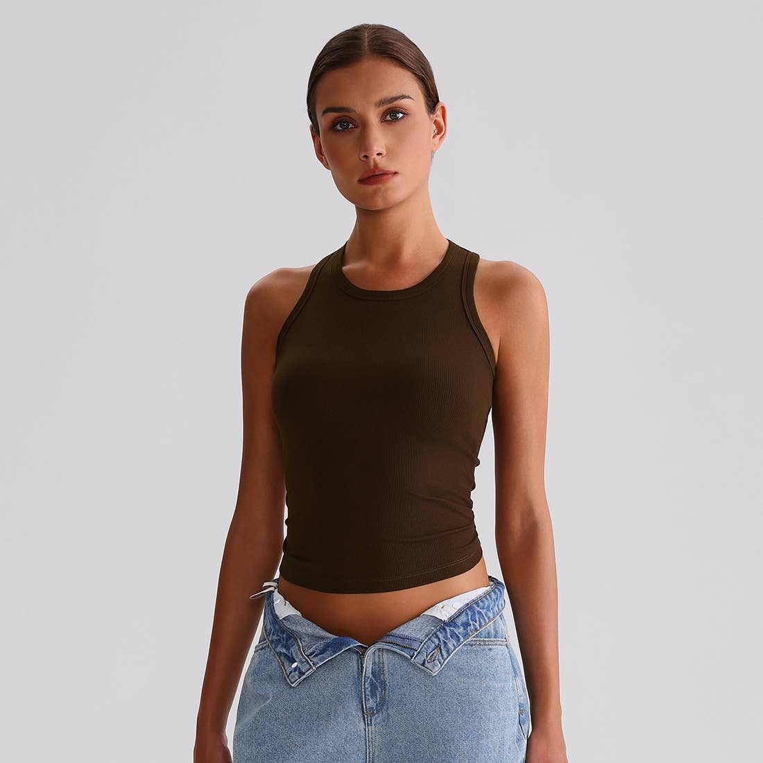 Sodalemon - Vendita all'ingrosso Canotta - Donna - Top sportivo da yoga donna a compressione con schiena a H e tessuto elasticizzato22