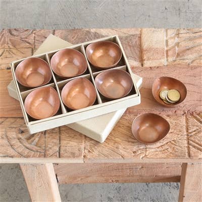 HomArt - Wholesale Candle Holder - Alma Metal Tealight Holder - Boxed Set of 6 - Copper3