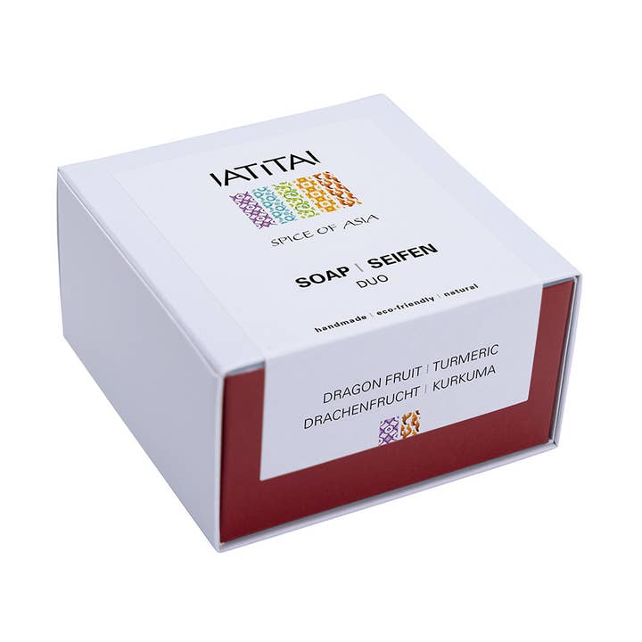 Spice of Asia soap duo dragon fruit & turmeric for wholesale by Iatitai