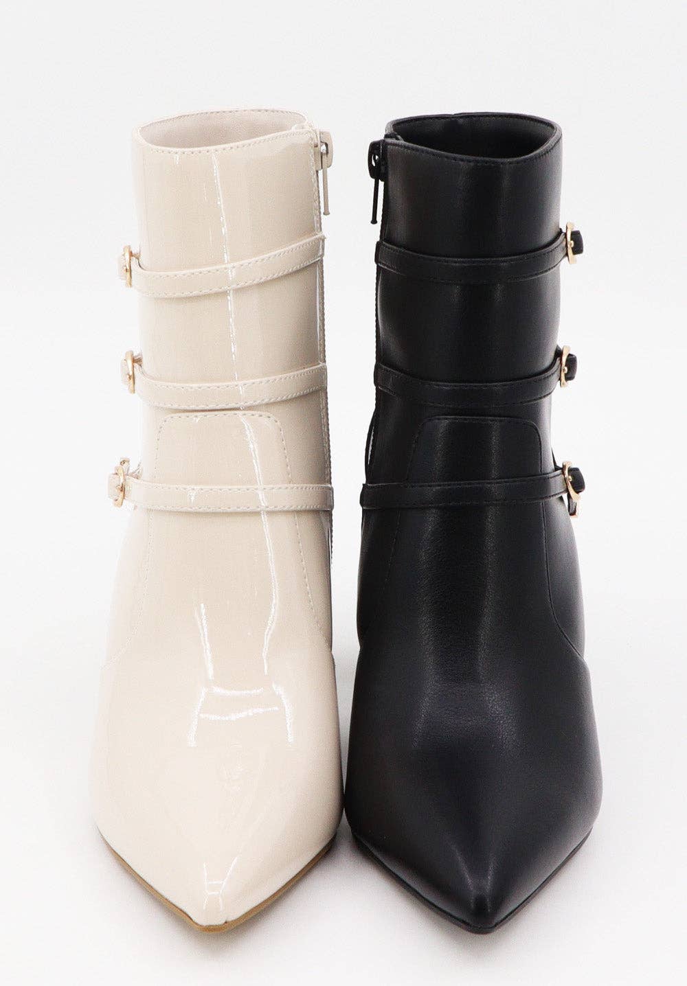 Mars Sky Shoes Wholesale - Vente Bottines – femme - Bamboo EVERCLEAR-31 Bottines à talons épais pour femmes à bout pointu avec brides multiples - Pack de 12 paires - 26,45/paire3