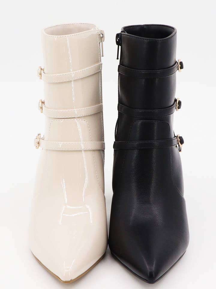 Mars Sky Shoes Wholesale - Vente Bottines – femme - Bamboo EVERCLEAR-31 Bottines à talons épais pour femmes à bout pointu avec brides multiples - Pack de 12 paires - 26,45/paire3