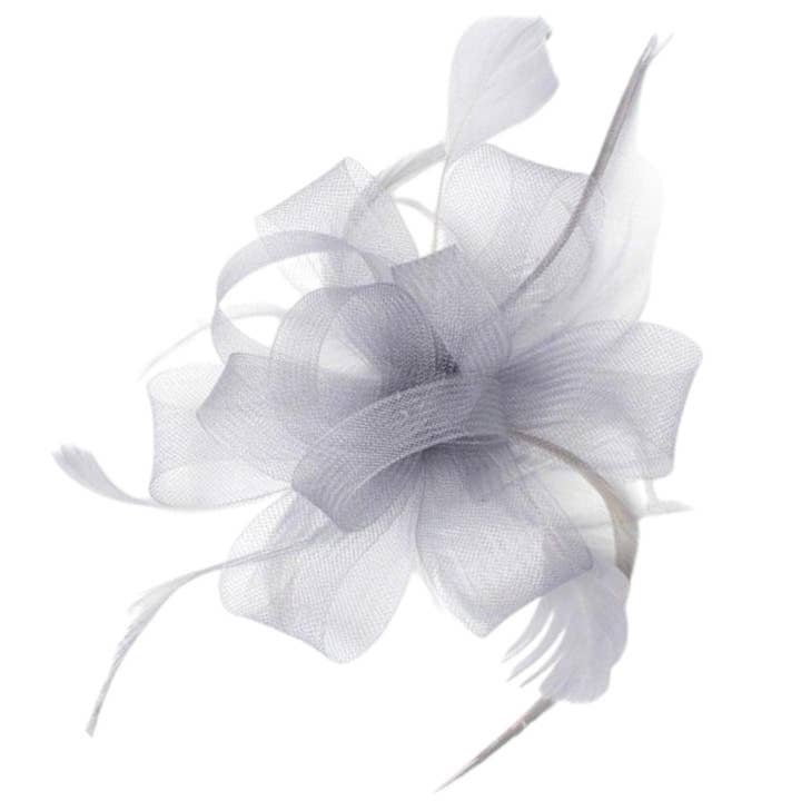 Topkids Accessories - Wholesale Fascinator Hat - Women's - Looped Net Fascinator Feather Comb Fascinator Fascinator Hair Slide Fascinators Wedding Hats Royal Ascot Hat On Clear Comb For Women, Ladies, Girls