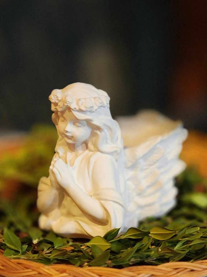 Concrete Angel Succulent Planter for wholesale by S•scents Handmade Home and Body