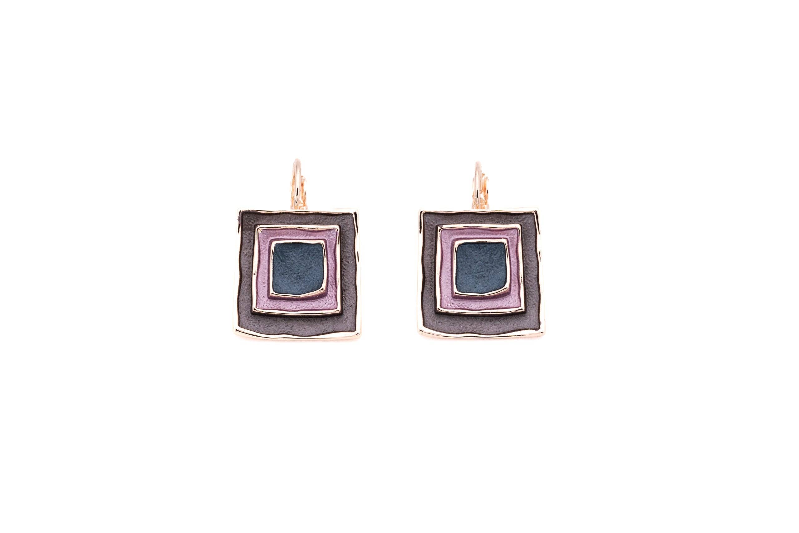 KLK - Wholesale Dangle Earrings - Three square earrings1